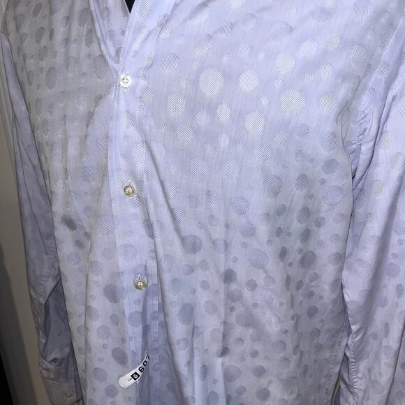 Etro Milano Light Blue Patterned Dress Shirt Size 40 Made In Italy - Picture 2 of 8